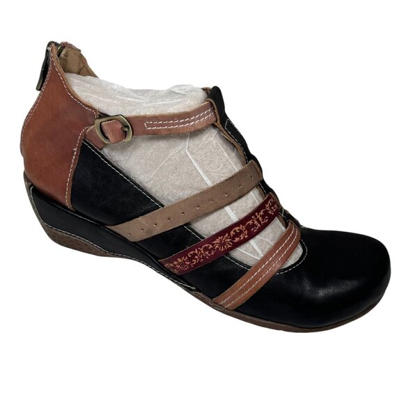 LArtiste Spring Step Yulianna Clog Shoe Leather Comfort Wedge Womens 41/10 - Picture 3 of 8